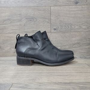 FRANCO SARTO Damion Leather Ankle Bootie Black Size 9.5M